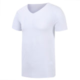 Plain white t-shirt on a white background