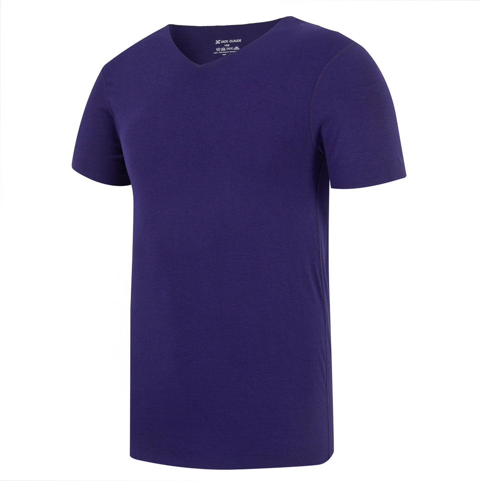Purple t-shirt on a white background